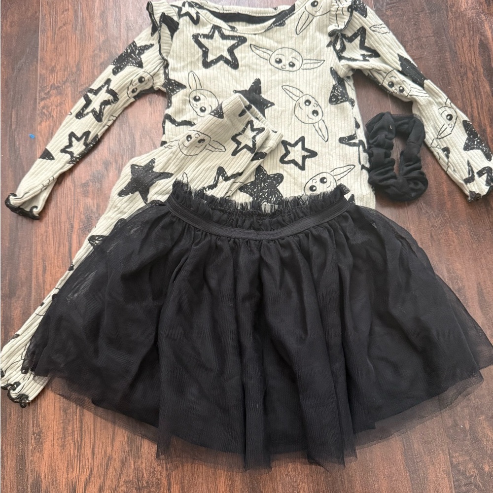 Star Wars Green Shirt and Pants with Black Tulle Skirt